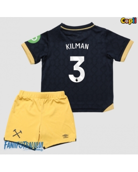 West Ham United Max Kilman #3 Echipament de Fotbal Replică 2025-26 Copii Treilea (+ Șorturi)